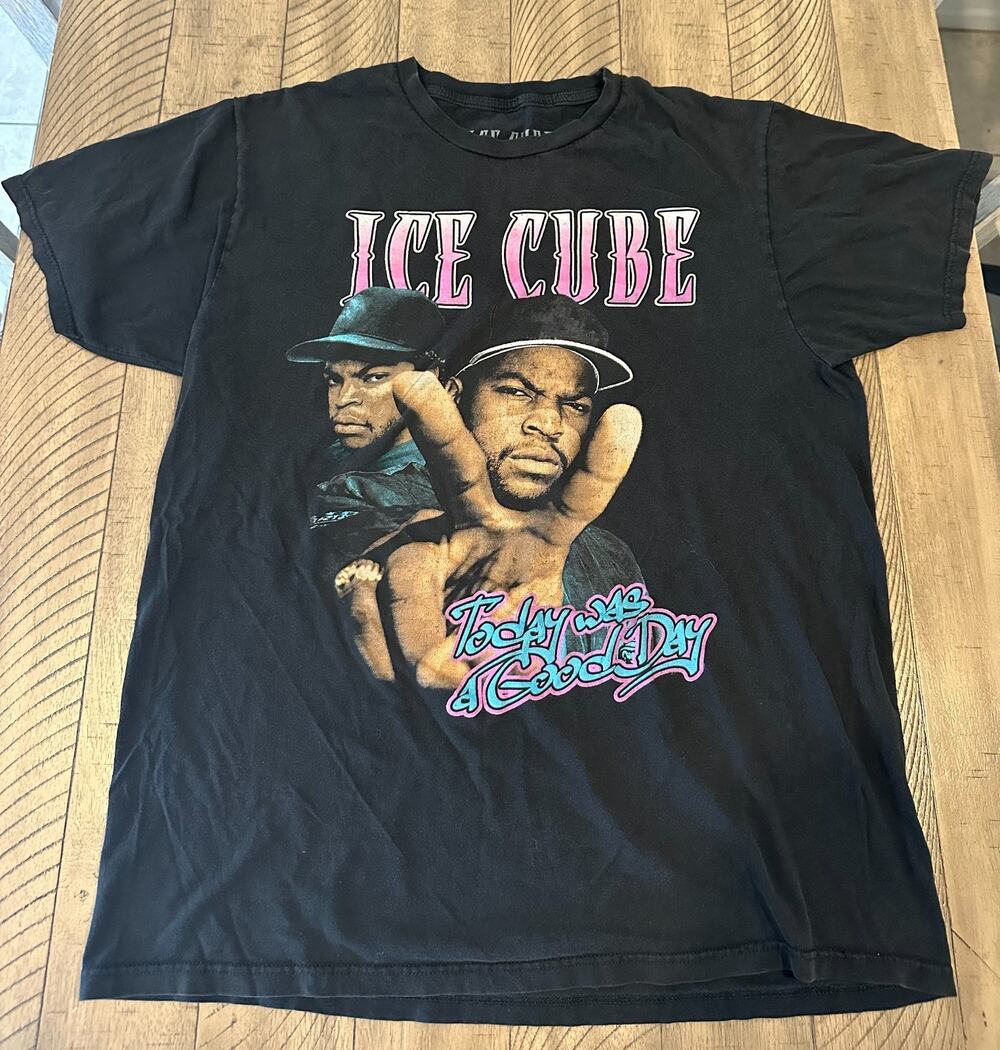 Ice Cube T-Shirt Today Was A Good Day Graphic Rap Tee Black Men's Size Large
